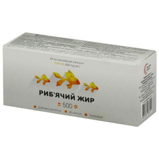 Риб’ячий жир м‘які желатинові капсули (УльтраКап) 500 мг №30